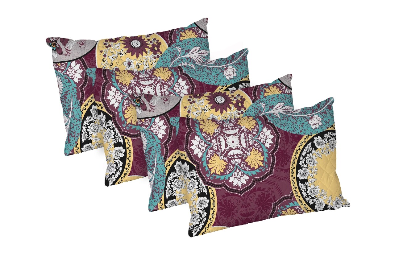 Set 4 perne Mandala, microfibra matlasata Alcam, 50x70 cm - imagine 5
